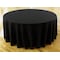 Atlas Commercial Products 132" Round Polyester Tablecloth, Black PY-132R-03 - alternate 2